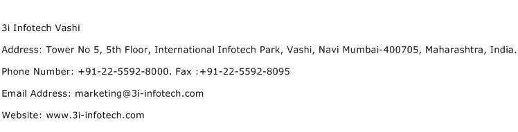 3i Infotech Vashi Address Contact Number