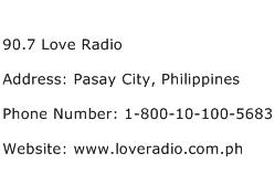 90.7 Love Radio Address Contact Number