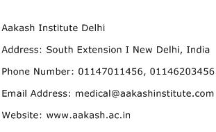Aakash Institute Delhi Address Contact Number