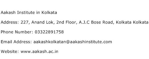 Aakash Institute in Kolkata Address Contact Number