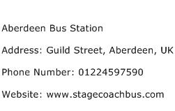 Aberdeen Bus Station Address Contact Number