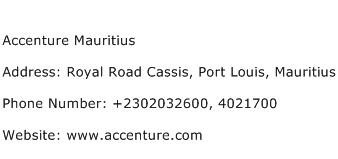 Accenture Mauritius Address Contact Number