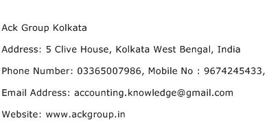 Ack Group Kolkata Address Contact Number