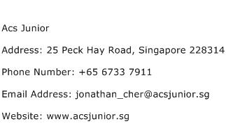 Acs Junior Address Contact Number