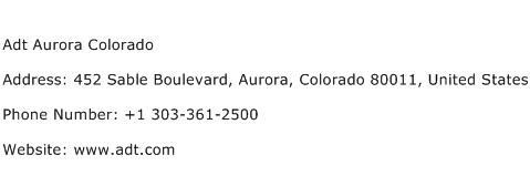 Adt Aurora Colorado Address Contact Number