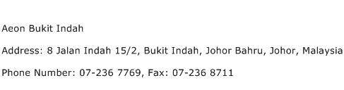 Aeon Bukit Indah Address Contact Number