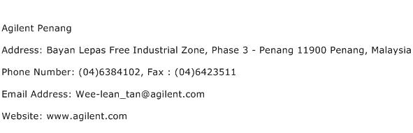 Agilent Penang Address Contact Number