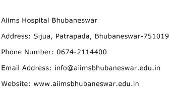 Aiims Hospital Bhubaneswar Address Contact Number