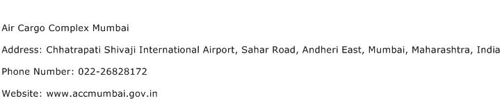 Air Cargo Complex Mumbai Address Contact Number
