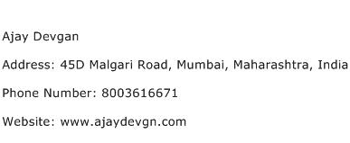 Ajay Devgan Address Contact Number