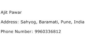 Ajit Pawar Address Contact Number