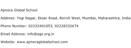 Ajmera Global School Address Contact Number