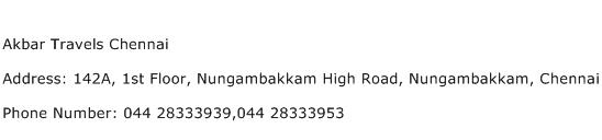 Akbar Travels Chennai Address Contact Number