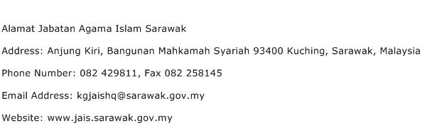 Alamat Jabatan Agama Islam Sarawak Address Contact Number