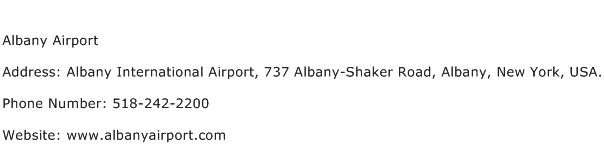 Albany Airport Address Contact Number