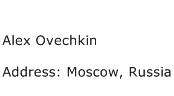 Alex Ovechkin Address Contact Number