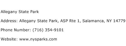 Allegany State Park Address Contact Number
