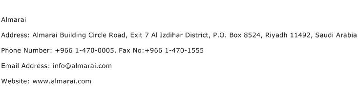 Almarai Address Contact Number