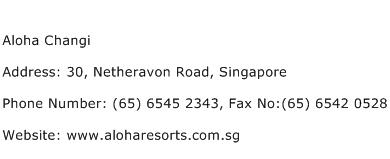 Aloha Changi Address Contact Number