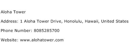 Aloha Tower Address Contact Number
