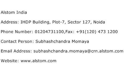 Alstom India Address Contact Number