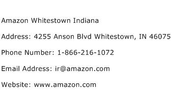 Amazon Whitestown Indiana Address Contact Number