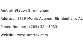 Amtrak Station Birmingham Address Contact Number
