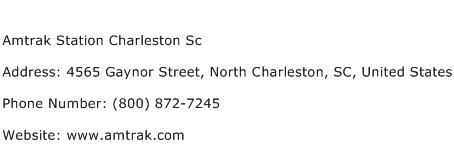 Amtrak Station Charleston Sc Address Contact Number