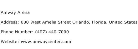 Amway Arena Address Contact Number