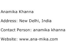 Anamika Khanna Address Contact Number