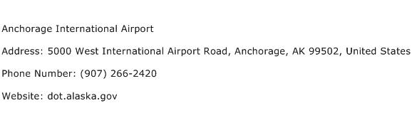 Anchorage International Airport Address Contact Number