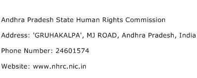 Andhra Pradesh State Human Rights Commission Address Contact Number