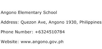 Angono Elementary School Address Contact Number