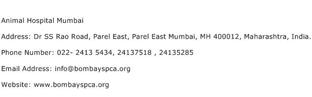 Animal Hospital Mumbai Address, Contact Number of Animal Hospital Mumbai
