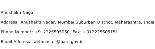 Anushakti Nagar Address Contact Number