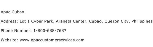 Apac Cubao Address Contact Number
