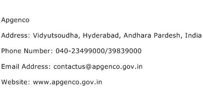 Apgenco Address Contact Number
