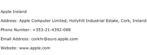 Apple Ireland Address Contact Number