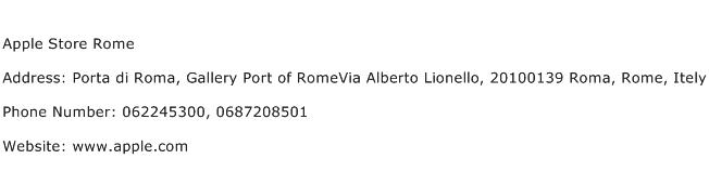 Apple Store Rome Address Contact Number