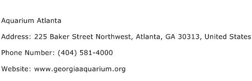 Aquarium Atlanta Address Contact Number