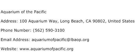 Aquarium of the Pacific Address Contact Number
