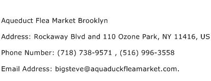Aqueduct Flea Market Brooklyn Address Contact Number