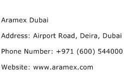 Aramex Dubai Address Contact Number