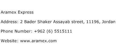 Aramex Express Address Contact Number