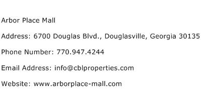 Arbor Place Mall Address Contact Number