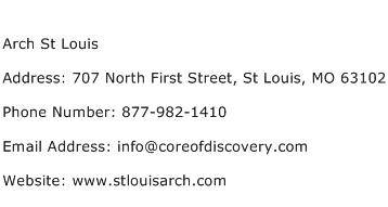 Arch St Louis Address Contact Number