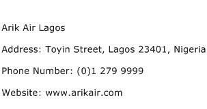 Arik Air Lagos Address Contact Number