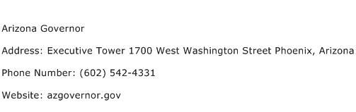 Arizona Governor Address Contact Number