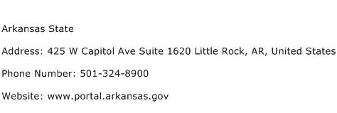 Arkansas State Address Contact Number