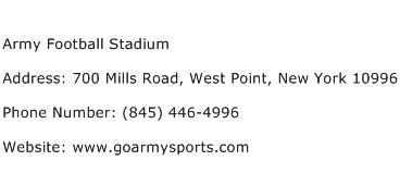 Army Football Stadium Address Contact Number
